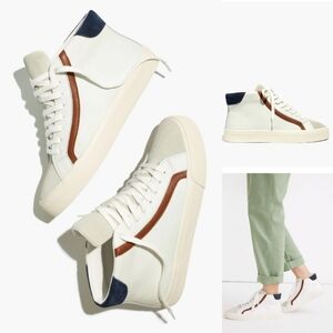 Sidewalk High-Top Sneakers in Colorblock Leather